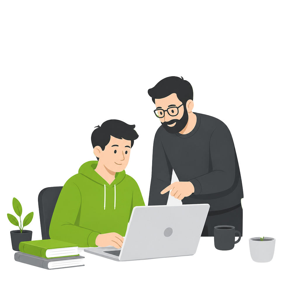 Mentored practical training illustration